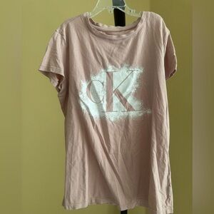 Calvin Klein Jeans Pink Graphic Short Sleeve Tee